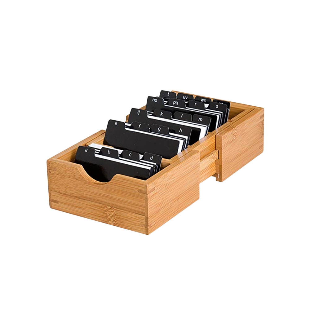 Bamboo Expandable Name Card Holders